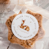 Oh Hirschgeschlechtsneutrale Aquarellendusche Runder Aufkleber