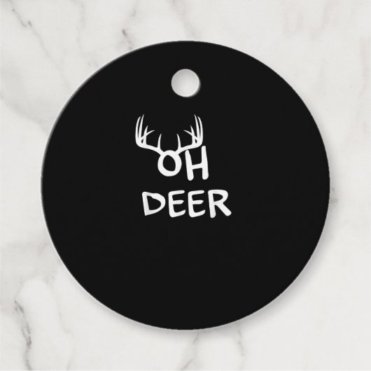 Oh Hirschjäger Rustikales Outdoor-Design Geschenkanhänger (Vorderseite)