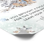 Oh Hirschtiere Waldtiere Winter Windel Raffle Poster (Ecke)