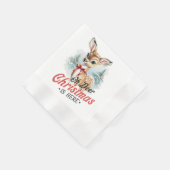 Oh Hirschweihnachtsfest ist hier, Paper Napkin Serviette (Ecke)