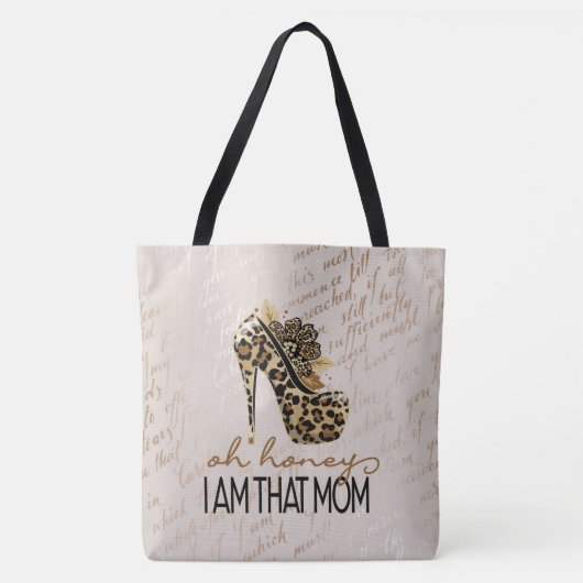 Oh Hney I"m die Mama Beige Fashion Tasche (Vorderseite)