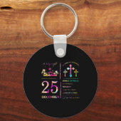 Oh Holy Night 25 December Christmas Christian Nati Schlüsselanhänger (Vorderseite)