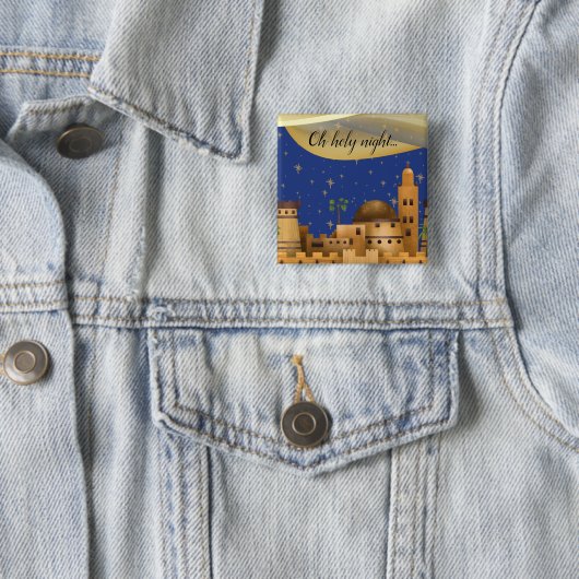 Oh Holy Night Bethlehem Button (Beispiel)