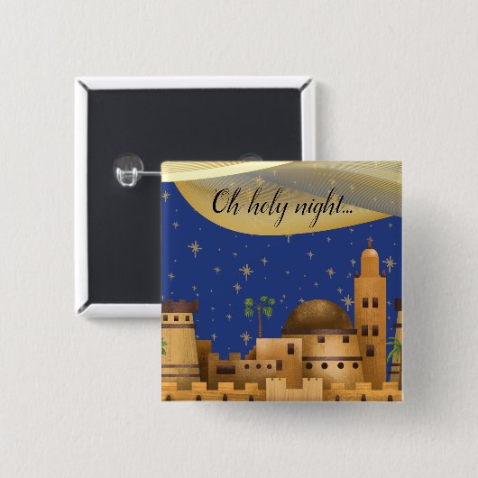 Oh Holy Night Bethlehem Button (Vorne & Hinten)