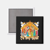 Oh Holy Night Christian Nativity Scene Christmas R Magnet (Vorderseite/Rückseite)