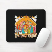 Oh Holy Night Christian Nativity Scene Christmas R Mousepad (Mit Mouse)