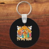 Oh Holy Night Christian Nativity Scene Christmas R Schlüsselanhänger (Vorderseite)