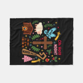 Oh Holy Night Jesus Is The Reason Christian Christ Fleecedecke (Vorderseite (Horizontal))