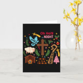 Oh Holy Night Jesus Is The Reason Christian Christ Karte (Gelbe Blume)