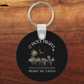Oh Holy Night Jesus Nativity Scene Religious Merry Schlüsselanhänger (Vorderseite)