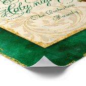 Oh Holy Night Vintage Weihnachtsmusik Poster (Ecke)