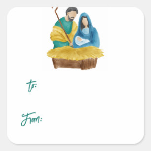 Oh Holy Night Weihnachtsgeschenk Tag Sticker