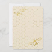 Oh Honey Bee Cream Gold Custom Wedding Einladung (Rückseite)