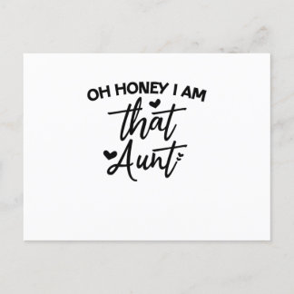 Oh Honey, ich bin diese Tante Einladungspostkarte