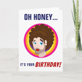 Oh Honey Que Happy Birthday Karte (Vorderseite)