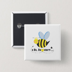 Oh Honey Valentines Queen Bee Charakter mit Tiara Button