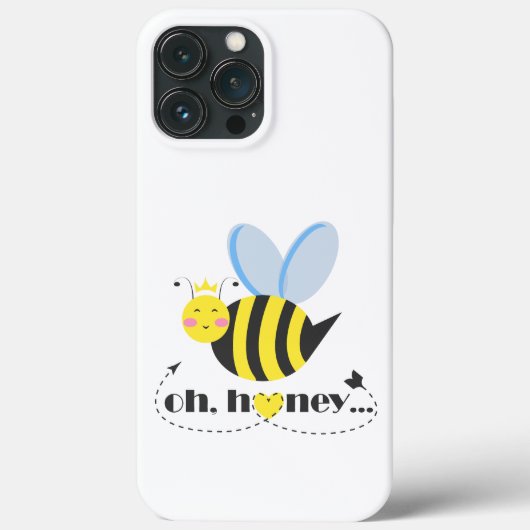 Oh Honey Valentines Queen Bee Charakter mit Tiara Case-Mate iPhone Hülle (Rückseite)