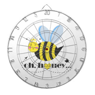 Oh Honey Valentines Queen Bee Charakter mit Tiara Dartscheibe