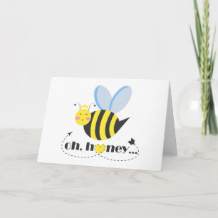 Oh Honey Valentines Queen Bee Charakter mit Tiara Einladung