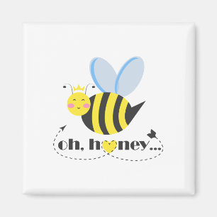 Oh Honey Valentines Queen Bee Charakter mit Tiara Magnet
