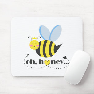 Oh Honey Valentines Queen Bee Charakter mit Tiara Mousepad