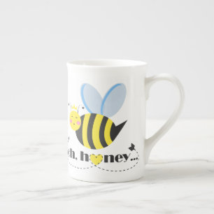 Oh Honey Valentines Queen Bee Charakter mit Tiara Porzellantasse