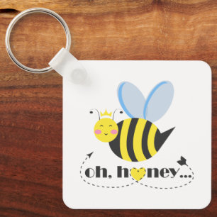 Oh Honey Valentines Queen Bee Charakter mit Tiara Schlüsselanhänger