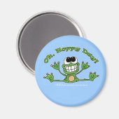 Oh, hoppy Day-Frog Magnet (Vorderseite/Rückseite)
