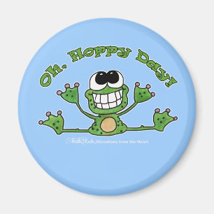 Oh, hoppy Day-Frog Magnet