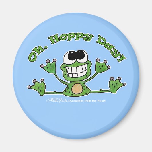 Oh, hoppy Day-Frog Magnet (Vorne)