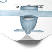 Oh How Time Flies Airplane Birthday Party Welcome Poster (Ecke)