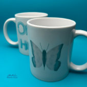 Oh Hush - lustige, handgezeichnete Buchstaben Kaffeetasse