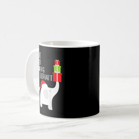Oh I Cked The Wrong White Elephant Ugly Christmas Kaffeetasse (Vorderseite Links)