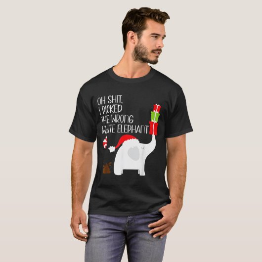 Oh I Cked The Wrong White Elephant Ugly Christmas T-Shirt (Vorne ganz)