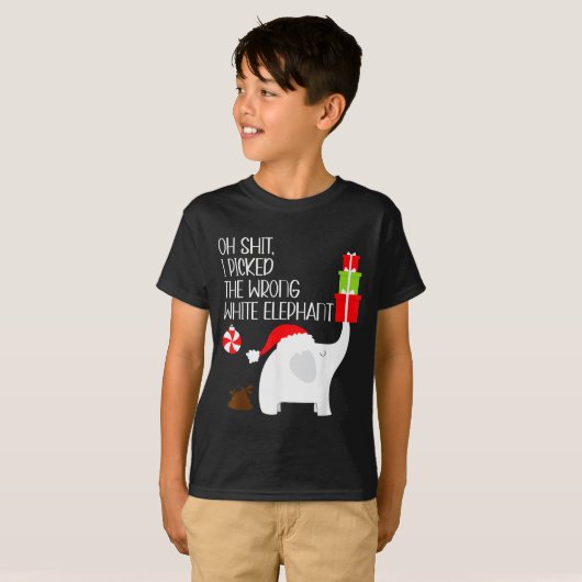 Oh I Cked The Wrong White Elephant Ugly Christmas T-Shirt (Vorne ganz)