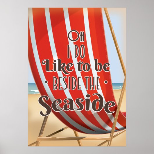Oh, ich bin gerne am Meer Poster (Vorne)