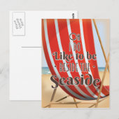 Oh, ich bin gerne am Meer Postkarte (Vorne/Hinten)