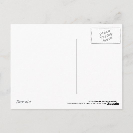 Oh, ich bin gerne am Meer Postkarte (Rückseite)