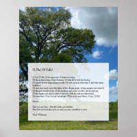 Oh, ich! Oh, das Leben! Walt Whitman Poem, Tree &