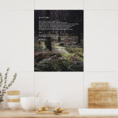 Oh, ich! Oh, das Leben! Walt Whitman Poem Wooded P Poster (Küche)