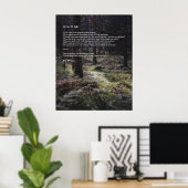 Oh, ich! Oh, das Leben! Walt Whitman Poem Wooded P Poster (Heimbüro)