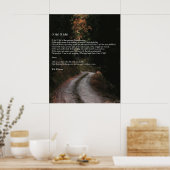 Oh, ich! Oh, das Leben! Walt Whitman Poem Wooded R Poster (Küche)
