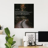 Oh, ich! Oh, das Leben! Walt Whitman Poem Wooded R Poster (Heimbüro)