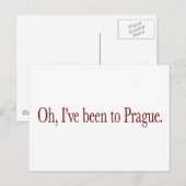 Oh, ich war in Prag Postkarte (Vorne/Hinten)