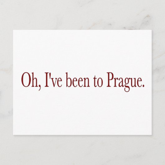 Oh, ich war in Prag Postkarte (Vorderseite)