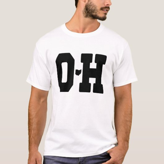 OH IO Ohio T - Shirt - Schwarz (Vorderseite)