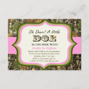 Oh ist Rotwild, eine kleine Damhirschkuh auf ihrer Einladung