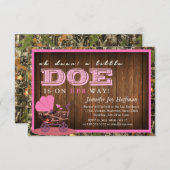 Oh ist Rotwild, eine kleine Damhirschkuh auf ihrer Einladung (Vorne/Hinten)