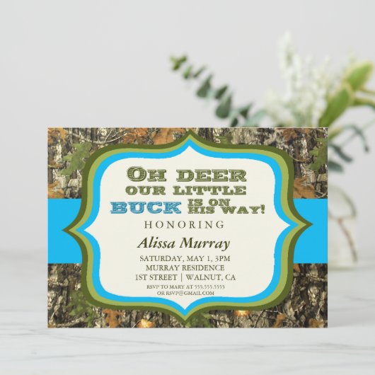 Oh ist Rotwild unser kleiner Dollar auf seiner Einladung (Stehend Vorderseite)