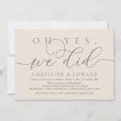 Oh ja, das haben wir getan, das romantische Abende Einladung (Vorderseite)